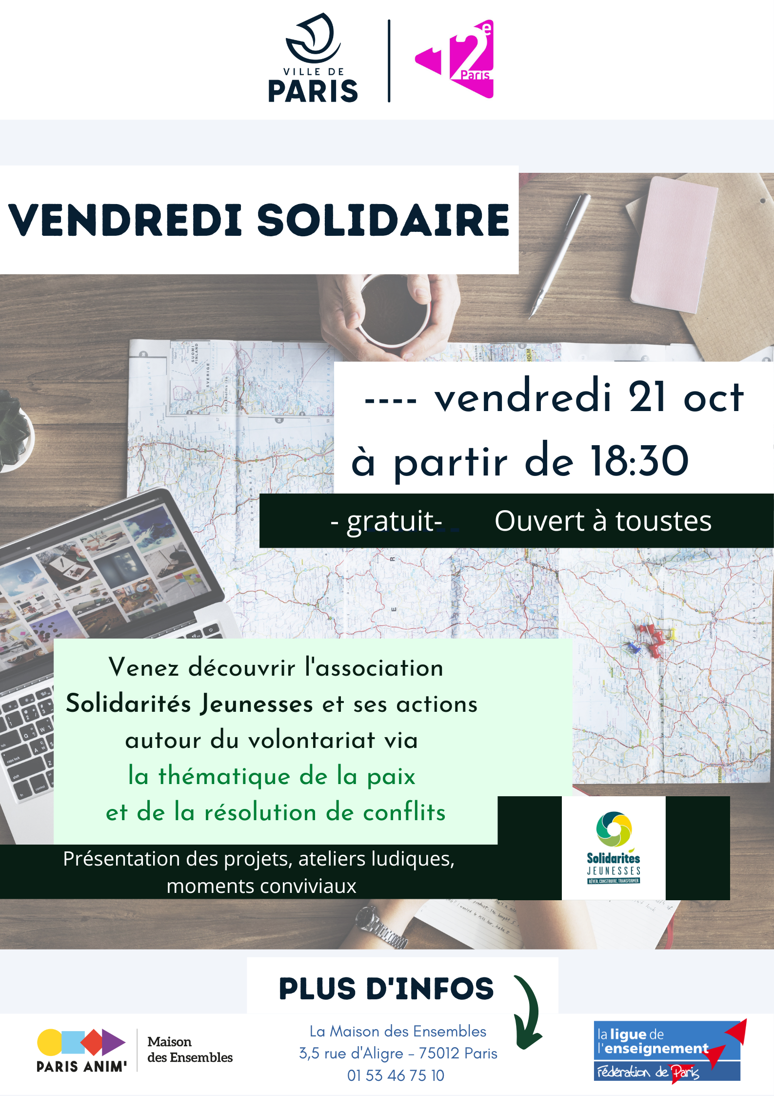 Soirée d'information en partenariat avec la Maison des Ensembles