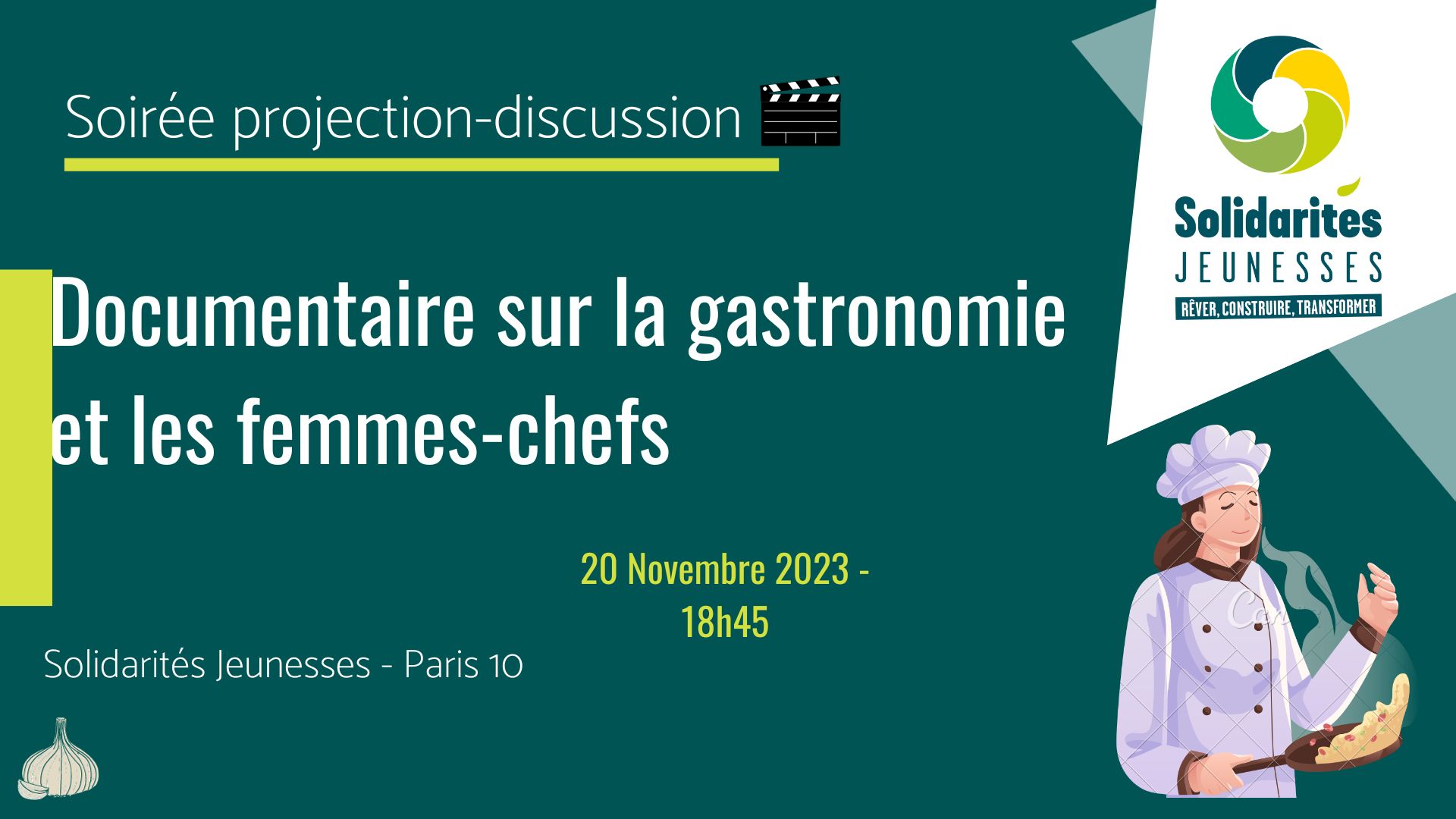 Soirée projection-discussion: documentaire sur la place des femmes dans l'univers de la cuisine